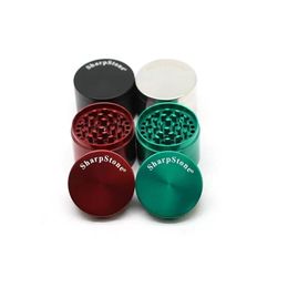 Fumer Électrique SharpStone Concave Grinders Broyeur D'herbes Tabac Sharp Pierre Et Alliage De Métal Plat 4 Couches 40mm 50mm 55mm 63mm