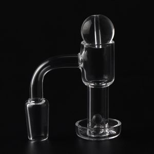 Roken platte bovenste TERP Slurper Quartz Banger met glazen bubbelcarbinput en 6 mm kwart parels Zet draaiende kartnagels voor glazen waterpijpen bongs