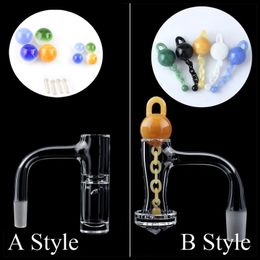 Smoking Full Weld Diamond Auto Highbrid Terp Slurper Banger Gefacetteerde onderkant Afgeschuinde randnagels met Terp Slurpers Set kettingen voor waterpijpen Dab Rigs