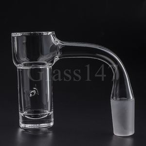 Fumar Soldadura completa Highbrid Auto Spinner Cuarzo Banger 2.5 mm Pared Borde biselado Uñas de cuarzo sin costura para vidrio Agua Bongs Dab Rigs Tuberías