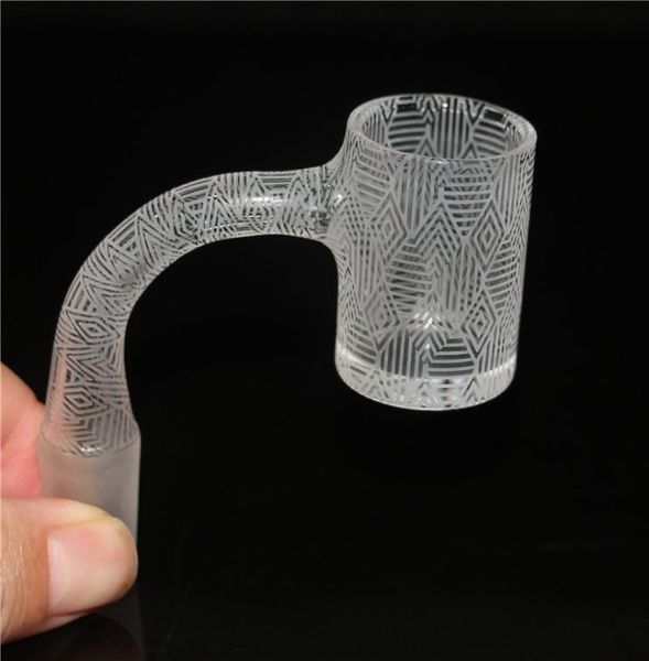 Fumer une soudure complète sans couture de quartz sableux banger 14 mm mâle 90 ongles pour les bongs d'eau tamponniers