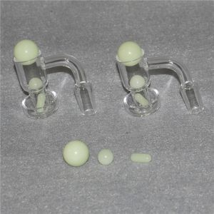 Roken Volledig Las Quartz Bangers met Glow In The Dark Pearls Van 25mm 14mm Mannelijke Vrouwelijke Terp Slurper Ol Pagels