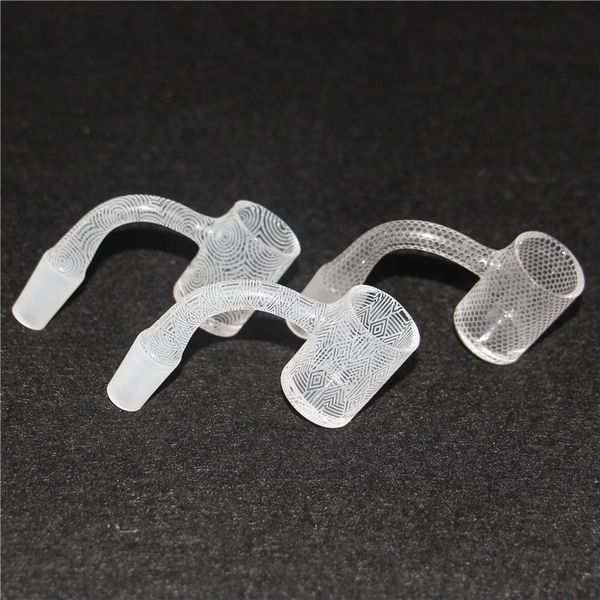 Fumer entièrement la soudure sableuse banger banger 14 mm ongles de quartz mâle pour les bongs tamponnets en verre bulles en verre cotons de glucides