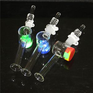 Glass Nectar Hookahs Dab Straw Pipes con puntas de cuarzo de 10 mm 14 mm Oil Rigs ash catchers recipiente de vidrio