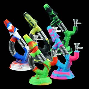 Roken Glass Pipes Tobacco Hookahs Bongs Silicone Water Pipe Unieke DAB Rigs Hookah