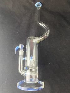 rookglas, secret white, glazen bong, 18 inch 18 mm joint en 65 mm breedte 2 inline percs tot 4 inv splash met een knikker voeg een geheime witte kom toe