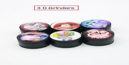 Smoking Grinder Creative 3D Color Printing Drip Plastic Threelayer Zinc Alloy Smoke Grinder diamètre 52 mm Metal Smoke Grindercrus5381587