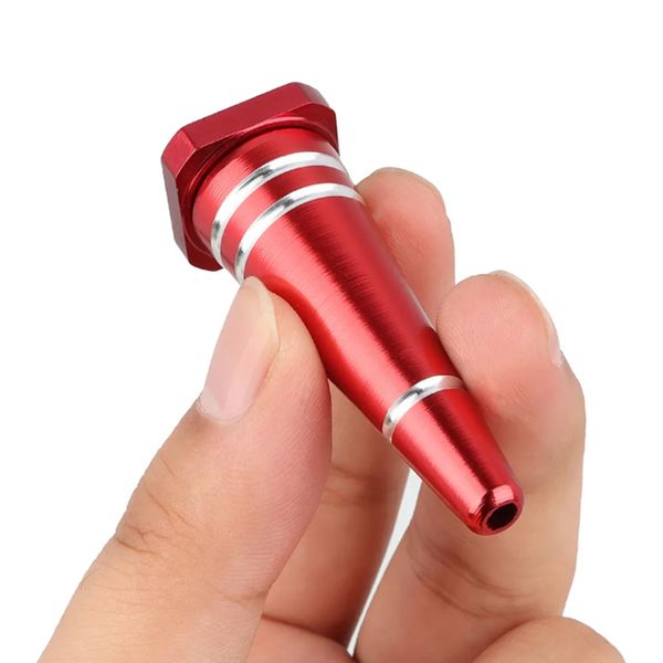 Pipa de mano para fumar, forma de cono de tráfico de metal multicolor, accesorios para pipas de tabaco al por mayor