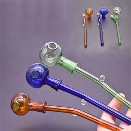 Fumer des tuyaux à la main en gros coloré 10mm tuyau de brûleur à mazout en verre femelle avec des clous de tube de dôme dab rig bongs d'eau