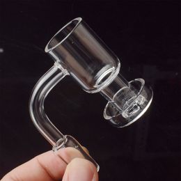 Fumer à la main Quartz Terp Vacuum Banger Domeless Slurper Up Nail avec un seau de 25 mm et un fond de 30 mm pour les plates-formes pétrolières en verre