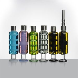 Accessoires de narguilé pour fumer Paille de collecteur de nectar en verre avec glycérine liquide à l'intérieur du refroidissement à l'huile NC Kit dab rig 510 joint à vis 191226V