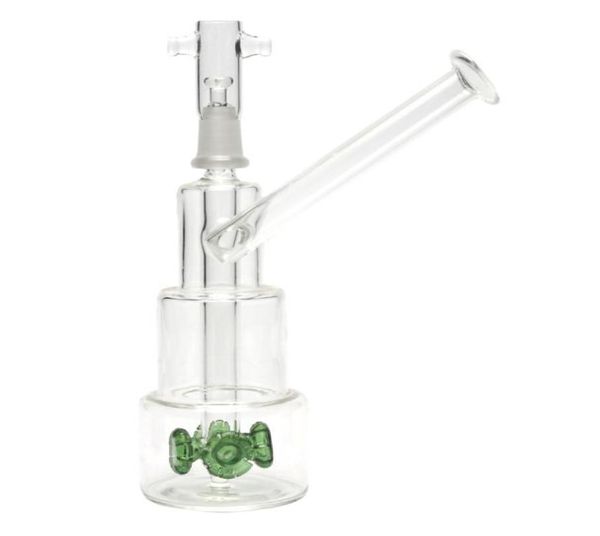 Cachimbas para fumar Bongs de vidrio únicos Classic Brilliance Cake Dab Rigs Tuberías de agua Reciclador grueso Plataforma petrolera entera con junta de 14 mm W9983297