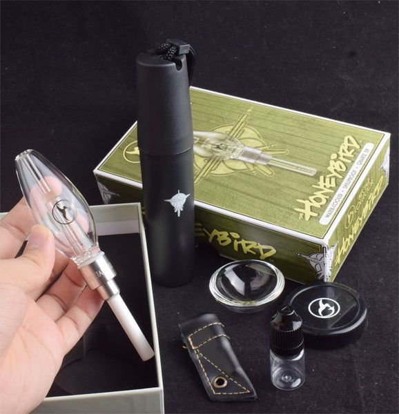 Kit pour fumer Nectar Collector avec 510 fil de rechange Céramique Quartz Titanium Tip Nail mini pipe en verre dab rigs Bong