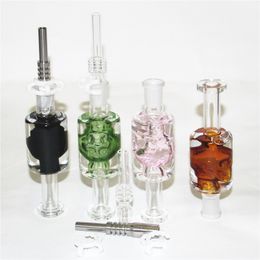 Rokende vloeistof glycerine schedelglas nectar bong met 14 mm kwart tips keck clip roken tabak handpijp