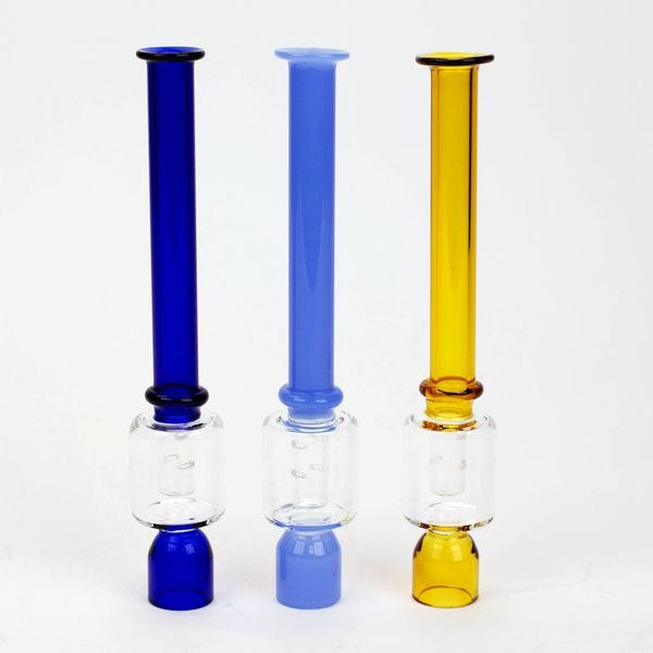 Fumer Long Coloré Pyrex Verre Épais Herbe Sèche Tabac Preroll Filtre À Rouler Porte-Cigarette Catcher Taster Bat One Hitter Pipes Conception Innovante Pipes À Main