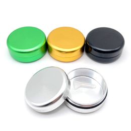 Fumer Mini coloré en alliage d'aluminium Portable herbe sèche tabac moudre épices Miller broyeur boîte de rangement poche cachette joint étui pipes à main tuyaux support de pot de cigarette