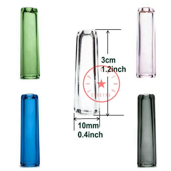 Fumer Mini Coloré Pyrex Tuyaux En Verre Épais Herbe Sèche Tabac Preroll Roulant Cône De Cigarette Corne Porte-Cigare Portable Innovant Filtre Embouchure Conseils Tube