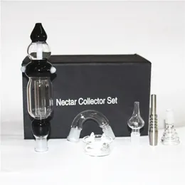 Fumer Mini Verre Bongs Tuyaux Nectar kits avec Ti Nail NC Fumée Clous Nectar Huile Plate-Forme Silicone Tuyau D'eau Dab Rigs