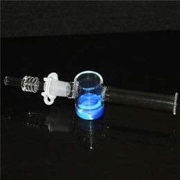 Hookahs Mini Glass Nectar con 10 mm 14 mm Puntas de cuarzo Keck Clip Reclaimer Ash catcher hierba seca tazón de diapositivas pieza cuarzo banger clavos