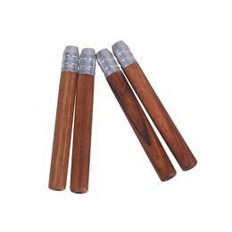 Fumar Pipas de madera natural Hierba seca Colector de tabaco Taster Bat One Hitter Cigarette Filter Holder Boquilla Mini Handpipes Wood Dugout Tube Digger Puntas de madera