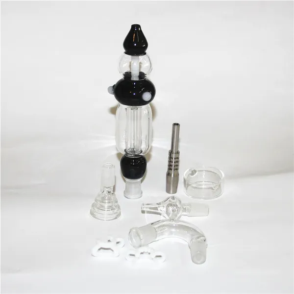 Ensemble de fumage avec clou en titane GR2 de 14 mm / 19 mm Mini tuyau en verre plate-forme pétrolière Bong en verre