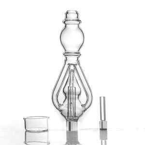 Coffret cadeau Smoking NC kit avec collecteur de nectar en verre, bol en verre transparent, une pointe de quartz à joint vissé 510 longueur totale 232mm