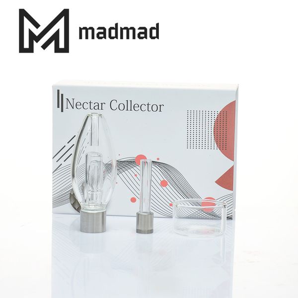 Kit de fumée NC, coffret cadeau avec collecteur de nectar en verre, bol en verre transparent, pointe en quartz à joint à vis 510, longueur totale 133mm