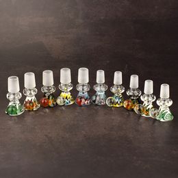 Dikke glazen pruik Wag rokende stuk kom voor waterpijp - past op 14 mm en 18 mm mannelijke gezamenlijke kleur trechterkommen