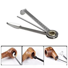 Rookpijp reinigingsmiddel 3 in 1 draagbaar reinigingsgereedschap Pick Metalen lepel REAMERS SAMPER SIGIGER CUTTER Hookahs Shisha mes vouwkit rra711