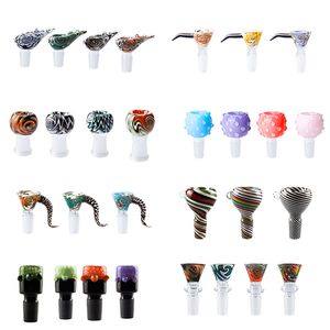 Pipe à fumer Dab Rig Verre Bongs Bols Poignée Noire Bâton Dôme Style 14mm 19mm Mâle Femelle Luxe Couleur Tabac Dôme Bol Dabber Outil Fumeur Accessoire