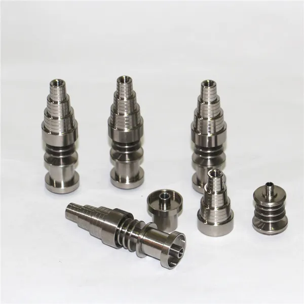 Pipe à fumer Domeless GR2 Titanium Nails Fumer Narguilés 16mm 20mm Dnail Enail Chauffage Bobine Carb Cap Kits Pour Les Deux Femelles Mâles Pipe En Verre Bong D'eau