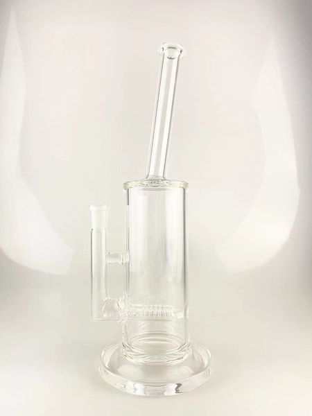 Pipa de fumar vidrio transparente bong 12 pulgadas 14 mm Junta 2 en línea bellamente diseñada bienvenida a pedido