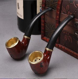 Pipe à fumer en résine, petit tuyau portable pour hommes, bois de caoutchouc, pratique pour débutants, offre spéciale