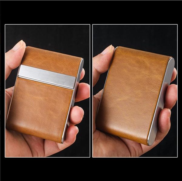 Smoking Pipe Boucle magnétique étui à cigarettes en cuir boîte de rangement portable