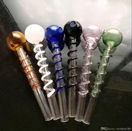 Fumer Pipe Mini Bospoir en verre Bongs colorés en forme de métal Pan Si Cai Pao Zhi Shao Guo