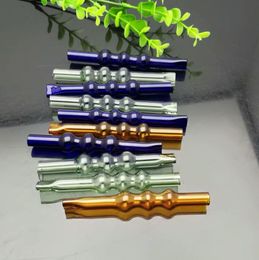 Smoking Pipe Mini Hookah bongs en verre Colorful Metal Shape 3 buses d'aspiration en verre à bulles