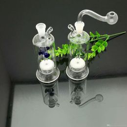 Pipe à fumer Mini narguilé bongs en verre Forme en métal coloré Noyau de sable en verre 37 pots