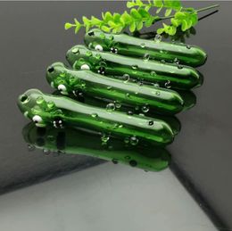 Pipe à fumer Mini narguilé bangs en verre forme de métal coloré pipe de bébé concombre vert