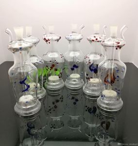 Pipe à fumer Mini narguilé bongs en verre forme de métal coloré point coloré noyau de sable filtre Vase verre bouteille de fumée d'eau