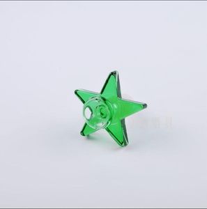 Smoking Pipe Mini Hookah bongs de vidrio Colorido Metal en forma de estrella verde accesorios para cigarrillos de vidrio