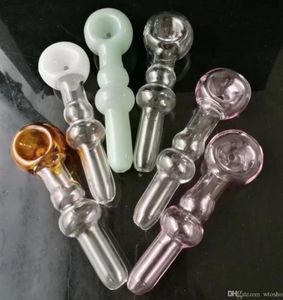 Pipe à fumer Mini narguilé bongs en verre coloré en métal en forme de super grande pipe de gourde à bulles