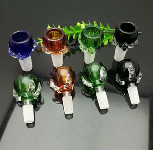 Rookpijp mini -waterpijpglazels kleurrijke metalen vorm gekleurde draak klauw glazen bubbelkop