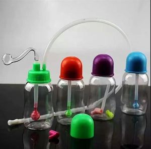 Rookpijp mini -waterpijpglazels kleurrijke metalen vorm melkfles plastic water rokende fles