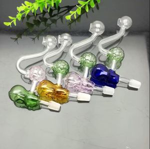 Pipe à fumer Mini narguilé bongs en verre forme en métal coloré nouveau pot en verre de football squelette coloré