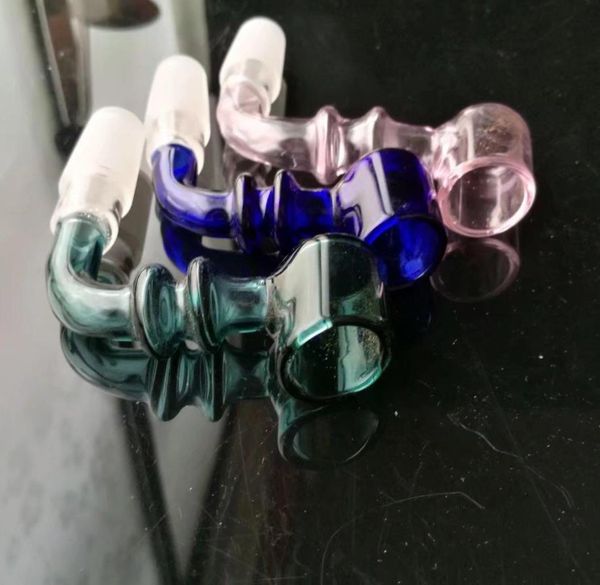 El vidrio de la mini cachimba del tubo que fuma bongs el metal colorido formado dos rondas de la cabeza colorida de la burbuja del cuenco