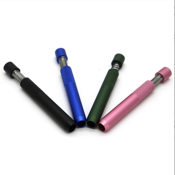 Pipe à fumer New Mini Metal Small Pipe 78mm Long Colorful Women's Smoking Set