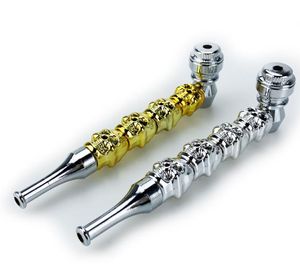 Schedel rookpijp set afneembare dop dekbedekking metalen tabak sigaretten sigaar skelet skelet handbuizen gereedschap glazen olie brander bongs