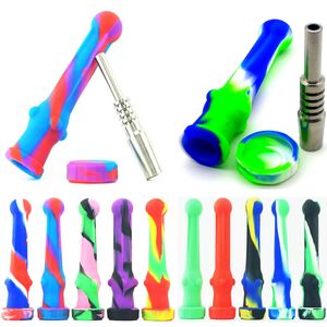 Pipes à fumer en silicone collecteur de nectar Mini tube happyWater avec clou ss 14mm plates-formes pétrolières concentrées livraison gratuite