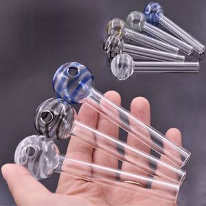 Smoking pipe wholesale 10cm Newest Lollipop design Glass Oil Burner Pipe Pyrex Straight mini Burning hand pipes