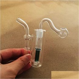 Pipes à fumer 10 mm Joint Mini Petits narguilés Tuyau de brûleur à mazout en verre 3,5 pouces de hauteur Catchers Bong Percolater Bubbler Bol à tabac Dhcjv